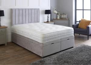 Imperial Bed with Silver Paneled Headboard