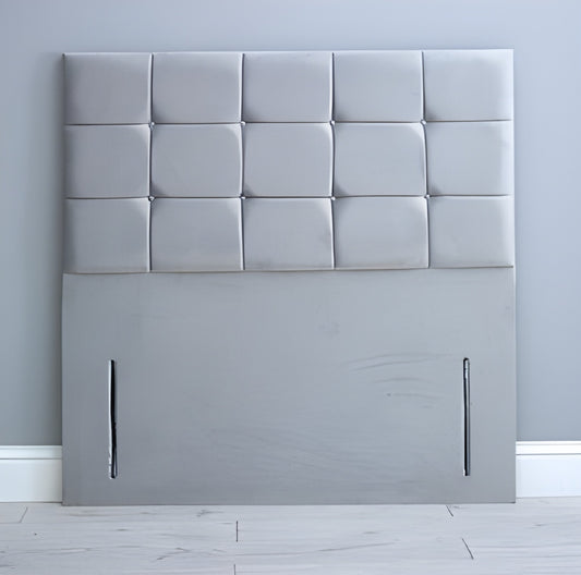 Cube Bed Headboard by Imperial Furnishings – modern floor-standing headboard with soft upholstery and bold cube panel design.