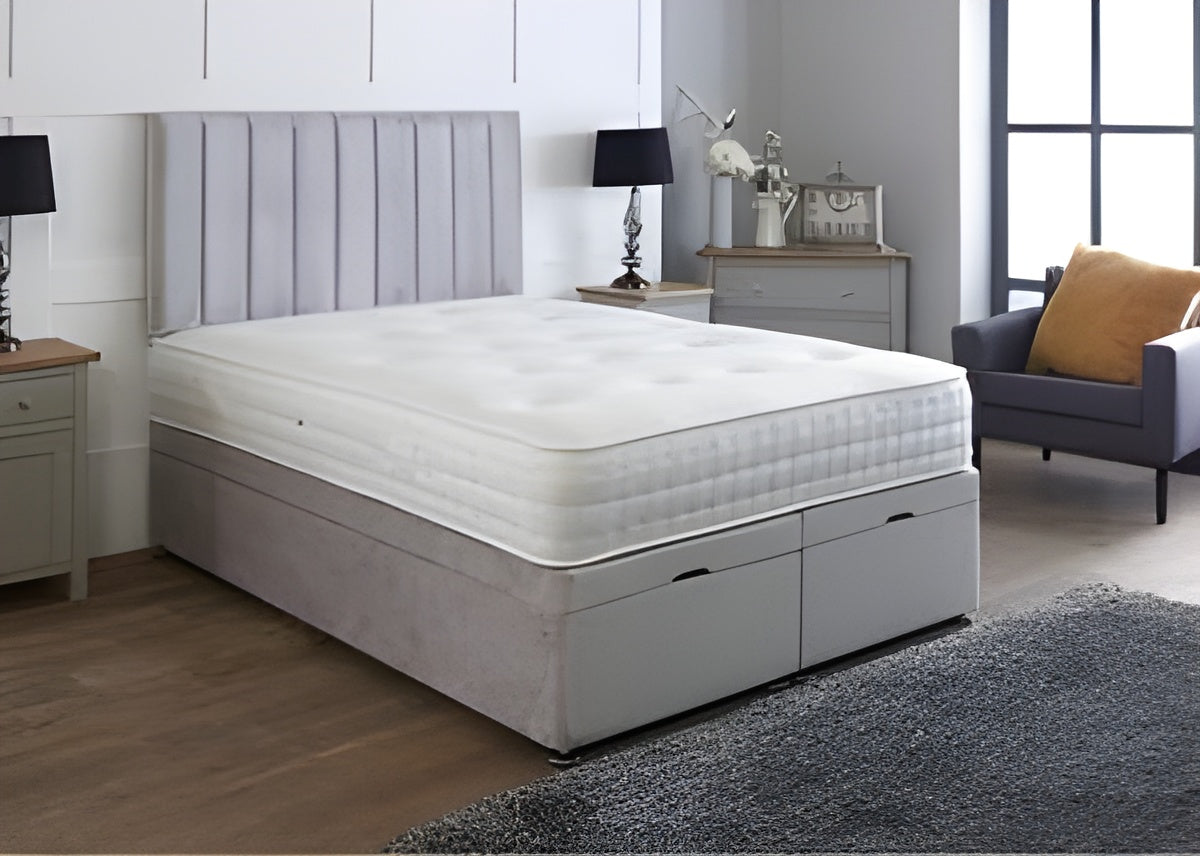 Imperial Bed with Silver Paneled Headboard