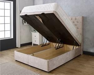 Imperial Wingback Diamante Beige Bed
